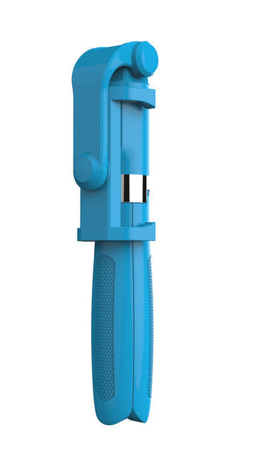 HKM-763731 Bluetooth-Compatible Self-Portrait Tripod for iPhone - Adjustable with Remote Control - Available in White, Red, Blue, Black