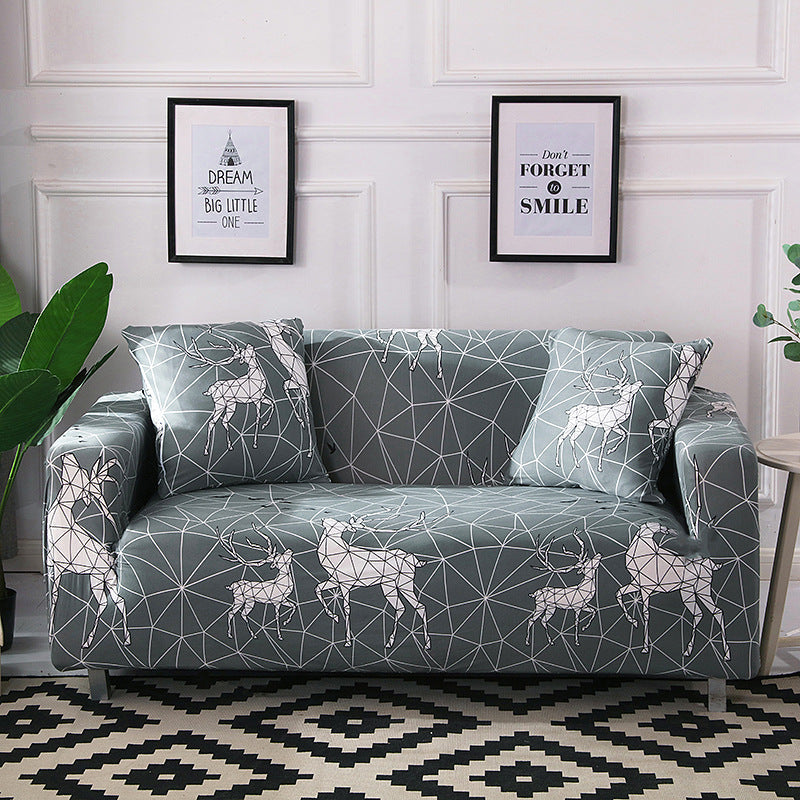 HKM-763731 Universal Non-Slip Sofa Cover - Durable, Stretchable & Easy to Install for Home and Office Use