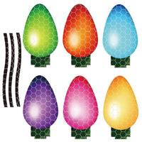 HKM-763795 Festive Santa Claus Magnetic Reflective Bulb Sticker Collection