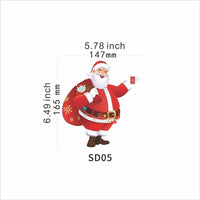 HKM-763795 Festive Santa Claus Magnetic Reflective Bulb Sticker Collection