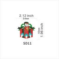 HKM-763795 Festive Santa Claus Magnetic Reflective Bulb Sticker Collection