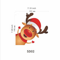 HKM-763795 Festive Santa Claus Magnetic Reflective Bulb Sticker Collection