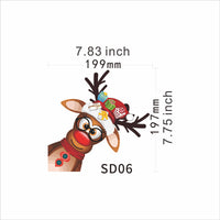 HKM-763795 Festive Santa Claus Magnetic Reflective Bulb Sticker Collection