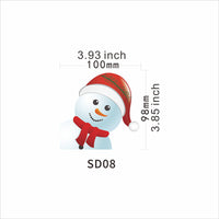 HKM-763795 Festive Santa Claus Magnetic Reflective Bulb Sticker Collection
