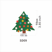 HKM-763795 Festive Santa Claus Magnetic Reflective Bulb Sticker Collection
