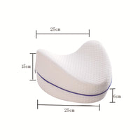 HKM-763795 Memory Foam Heart-Shaped Leg Pillow for Comfort and Support, 25x25x15cm, Blue