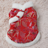 HKM-763987 Cozy Cotton Pet Clothes for Winter - Warmth in Pink, Red, and Black