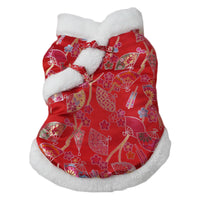 HKM-763987 Cozy Cotton Pet Clothes for Winter - Warmth in Pink, Red, and Black