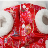 HKM-763987 Cozy Cotton Pet Clothes for Winter - Warmth in Pink, Red, and Black
