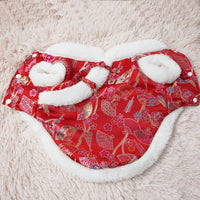HKM-763987 Cozy Cotton Pet Clothes for Winter - Warmth in Pink, Red, and Black