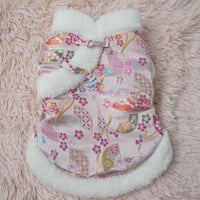 HKM-763987 Cozy Cotton Pet Clothes for Winter - Warmth in Pink, Red, and Black