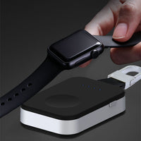 HKM-764051 Compact Wireless Charger for Apple Watch with Built-in Battery, Black