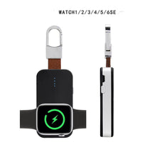 HKM-764051 Compact Wireless Charger for Apple Watch with Built-in Battery, Black