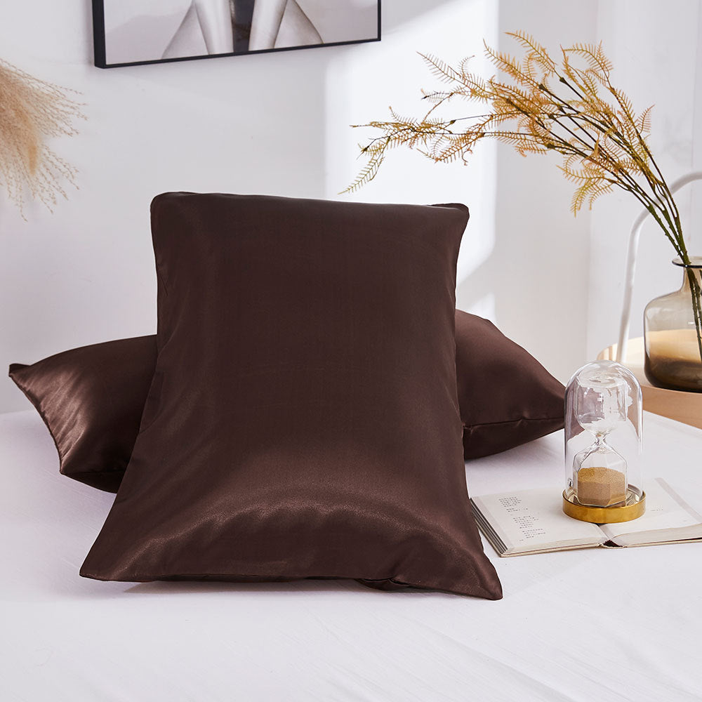 HKM-764115 Silk Double Pillowcase Set - Artificial Silk, Various Sizes Available