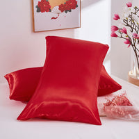 HKM-764115 Silk Double Pillowcase Set - Artificial Silk, Various Sizes Available