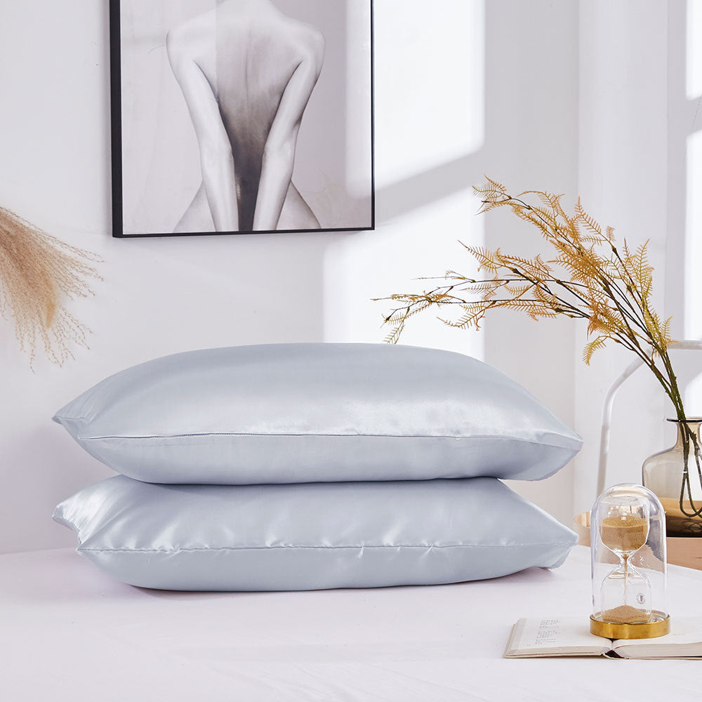 HKM-764115 Silk Double Pillowcase Set - Artificial Silk, Various Sizes Available