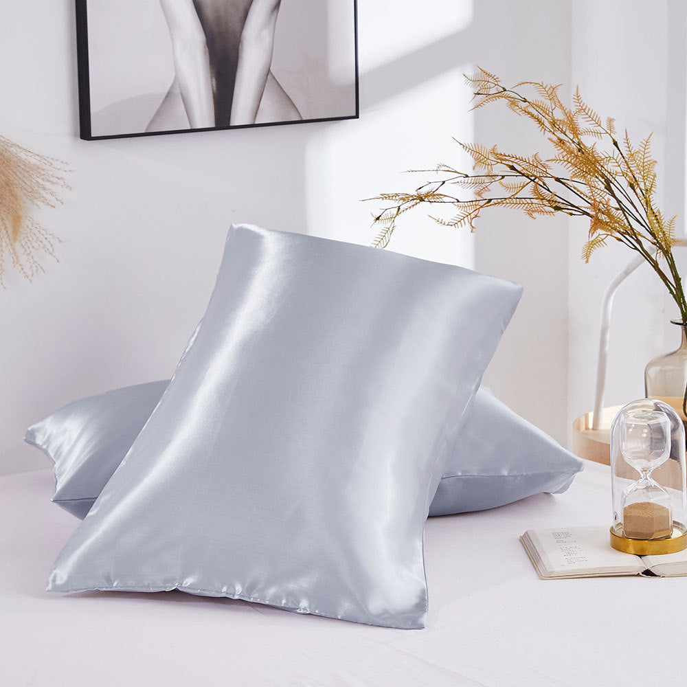 HKM-764115 Silk Double Pillowcase Set - Artificial Silk, Various Sizes Available