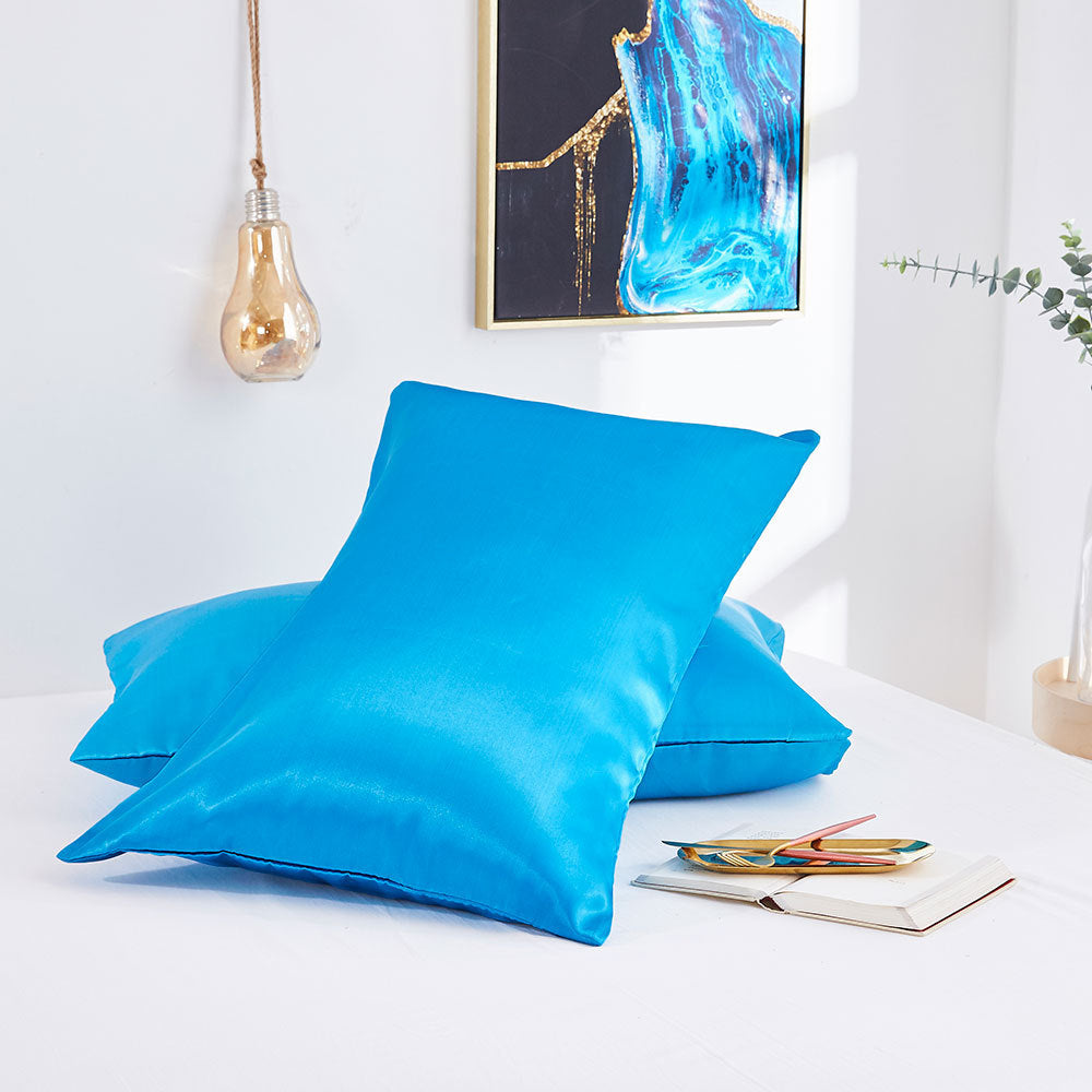HKM-764115 Silk Double Pillowcase Set - Artificial Silk, Various Sizes Available