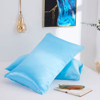 HKM-764115 Silk Double Pillowcase Set - Artificial Silk, Various Sizes Available