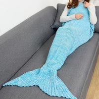 HKM-764243 Polyester Mermaid Tail Knitting Sleeping Blanket - Cozy 600g Size 13 in Color 4
