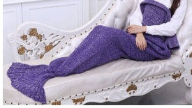 KTX-764243 Polyester Mermaid Tail Knitting Sleeping Blanket - Cozy 600g Size 13 in Color 4