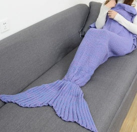 KTX-764243 Polyester Mermaid Tail Knitting Sleeping Blanket - Cozy 600g Size 13 in Color 4