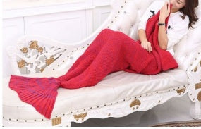 KTX-764243 Polyester Mermaid Tail Knitting Sleeping Blanket - Cozy 600g Size 13 in Color 4