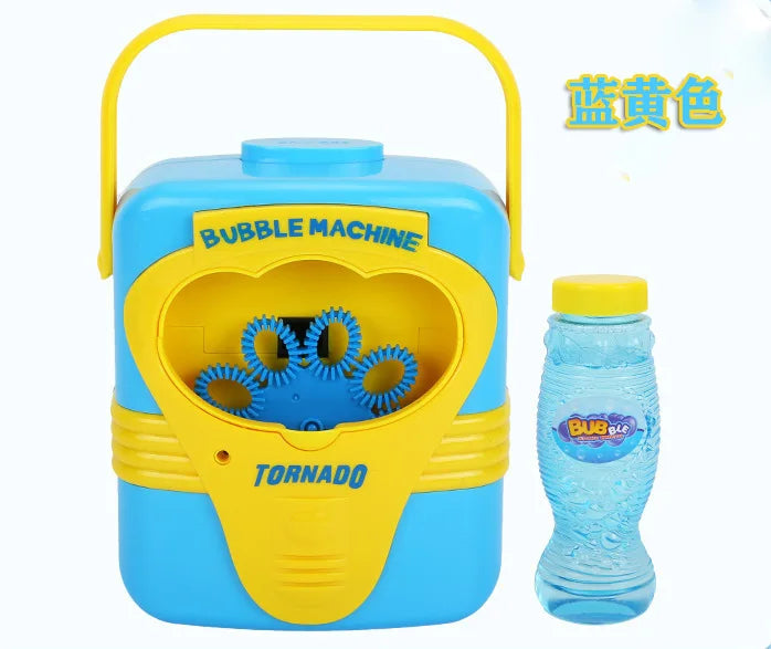 HKM-764499 Automatic Bubble Machine - Fun Radio-Shaped Bubble Maker for Kids 0-14 Years