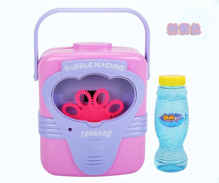 HKM-764499 Automatic Bubble Machine - Fun Radio-Shaped Bubble Maker for Kids 0-14 Years