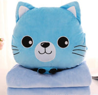 HKM-764499 Multi-Function Plush Air Conditioner Pillow - Soft Nap Blanket and Hand Warmer for Car and Office