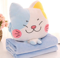 HKM-764499 Multi-Function Plush Air Conditioner Pillow - Soft Nap Blanket and Hand Warmer for Car and Office