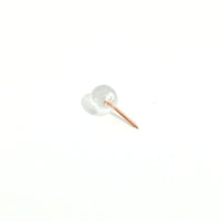 HKM-764499 Transparent Round Ball Push Pins - 100 pcs in Rose Gold, Gold, Silver Options for Office & Craft Use