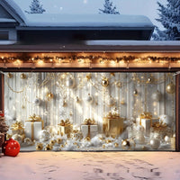 HKM-764627 Large Christmas Ball Background Fabric Banner for Holiday Party Decoration