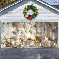 HKM-764627 Large Christmas Ball Background Fabric Banner for Holiday Party Decoration