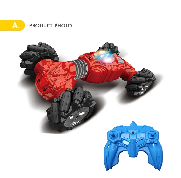HKM-764627 Remote Control R/C Stunt Car with Gesture Sensor, Light & Music, Deformation Feature