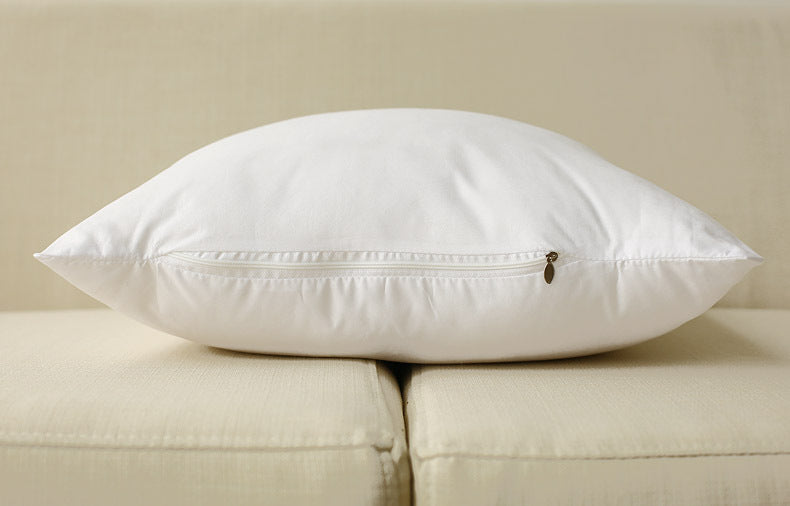 HKM-764947 Brushed Cloth Square Pillow Core, Pure White Polyester Fiber Waist Cushion, Height 15.1-20cm