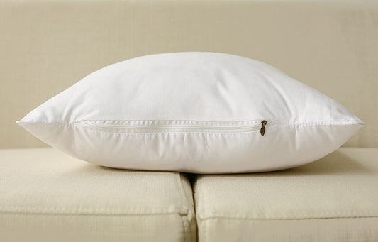 HKM-764947 Brushed Cloth Square Pillow Core, Pure White Polyester Fiber Waist Cushion, Height 15.1-20cm