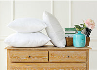 HKM-764947 Brushed Cloth Square Pillow Core, Pure White Polyester Fiber Waist Cushion, Height 15.1-20cm