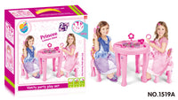 HKM-765075 Princess Dresser Play Toy Set with Cosmetics and Mirror for Kids Ages 3 and Up