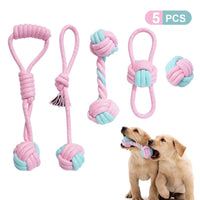 HKM-765139 Cotton Rope Knot Chew Toy for Dogs – Bite-Resistant Molar Toy