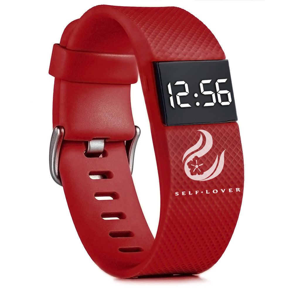 HKM-765331 Men's Waterproof Sports Watch with Silicone Strap and LED Display