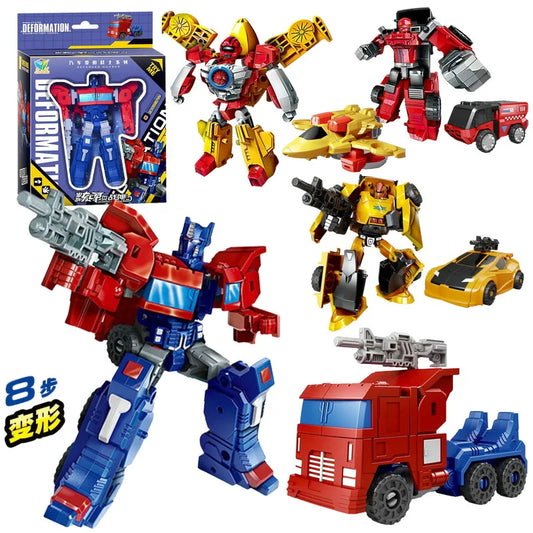 Transforming Robot Car Building Blocks Set for Kids - Ages 2-7, DIY Educational Construction Toy