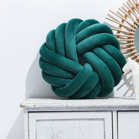 HKM-765651 Decorative Knotted Ball Cushion for Living Room and Office - Soft Plush and PP Cotton Pillow
