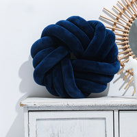 HKM-765651 Decorative Knotted Ball Cushion for Living Room and Office - Soft Plush and PP Cotton Pillow