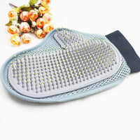 HKM-765907 Pet Bathing Gloves with Massage Brush for Easy Pet Grooming