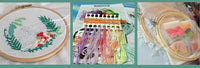 HKM-765971 Handmade Embroidery Kit - Plant and Flower Patterns in Cotton and Linen, Various Sizes with Embroiderable Stretches