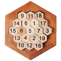HKM-765971 Wooden Hexagon Honeycomb Jigsaw Puzzle for Kids and Adults - Creative Educational Toy