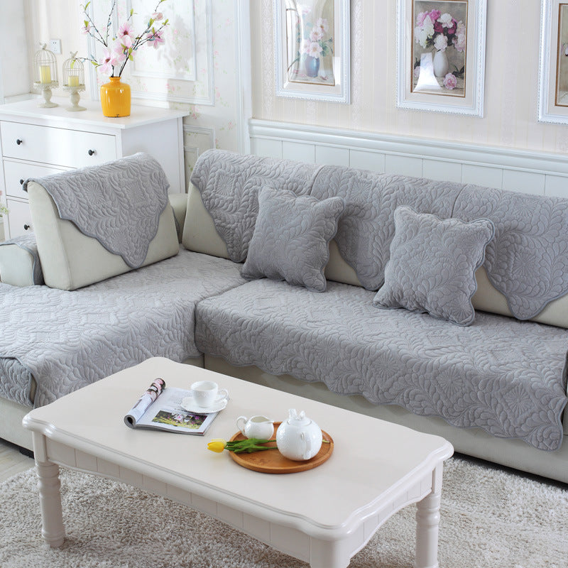HKM-766035 Plush Non-Slip Sofa Cushion for Living Room and Outdoor Use - 100% Polyester Fiber