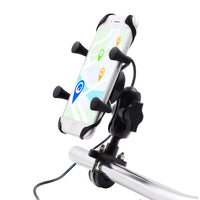HKM-766227 Adjustable Aluminum Alloy Phone Holder for Motorcycles, Bicycles, and Electric Bikes