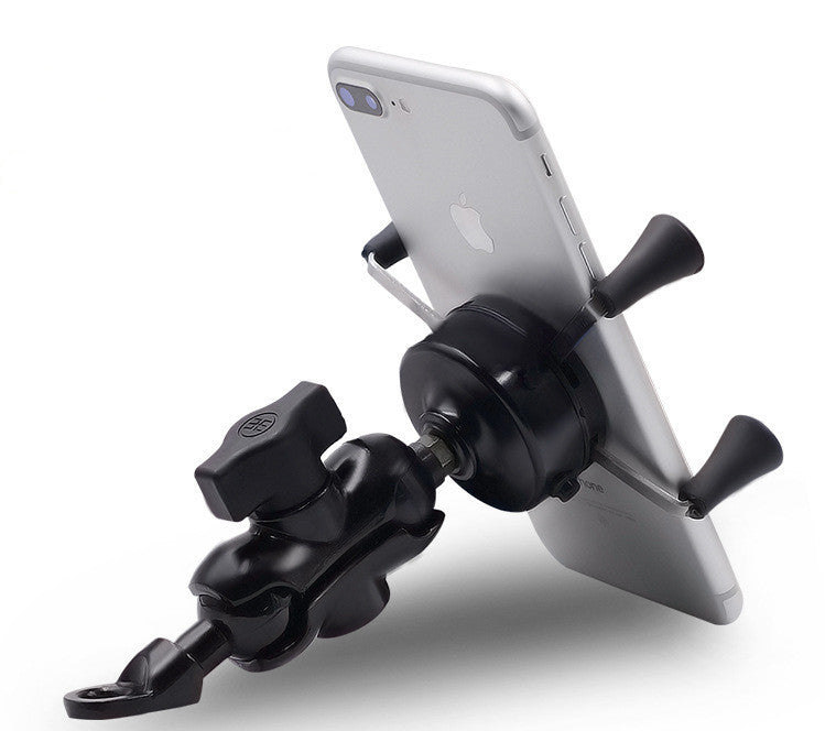HKM-766227 Adjustable Aluminum Alloy Phone Holder for Motorcycles, Bicycles, and Electric Bikes